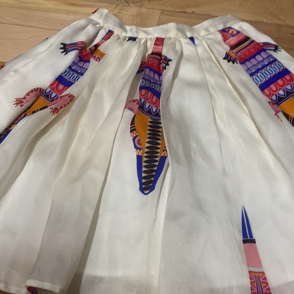 MSGM Colourful Patterned Silk Skirt - Picture 11 of 13